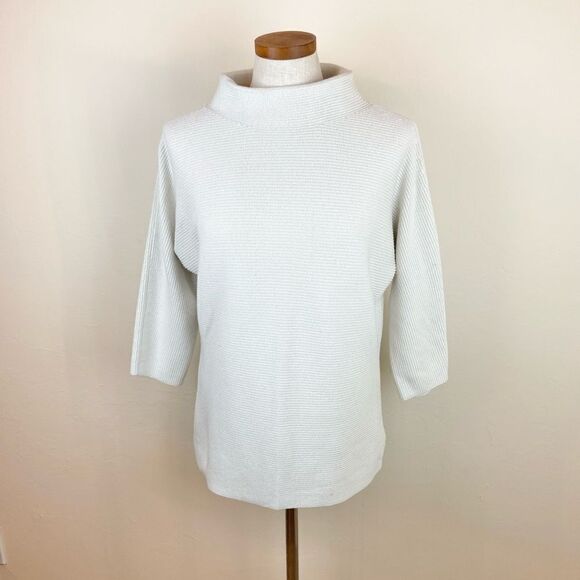 Lands’ End Ribbed Knit Mock-Neck Sweater - Picture 6 of 16